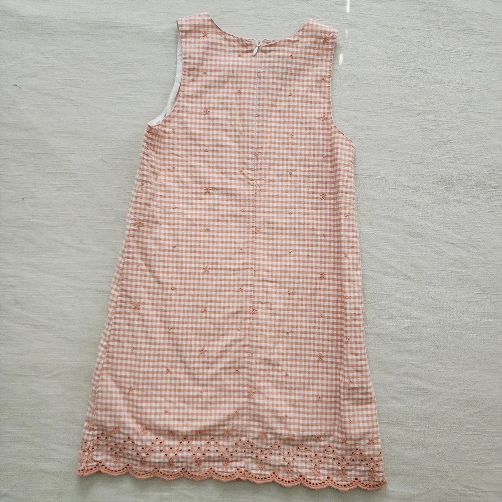 Vintage Oshkosh Peach Gingham Dress kids 6